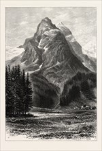 The Wellhorn, from Rosenlaui, Rosenlau, 19th century engraving