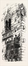 Casa de las Conchas, Salamanca, Spain, 19th century engraving