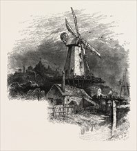 An old windmill at Rye, the south coast, UK, U.K., Britain, British, Europe, United Kingdom, Great