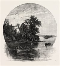 Innisfallen, Killarney, Ireland, Irish, Eire, 19th century engraving