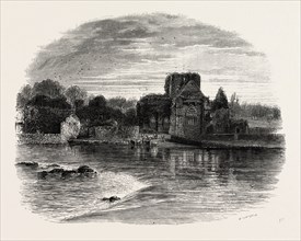 Holy Cross Abbey, Ireland, Irish, Eire, 19th century engraving