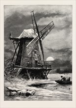 The Old Hampton Windmill, SCENERY OF THE THAMES, UK, U.K., Britain, British, Europe, United