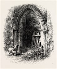 Doorway at Rivaux Abbey, UK, U.K., Britain, British, Europe, United Kingdom, Great Britain,