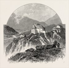Schloss Tyrol, Austria, 19th century engraving