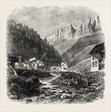 Campitello, South Tyrol, Italy, 19th century engraving