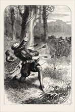 MURDER OF WHITE' S ASSISTANT, 1870s engraving