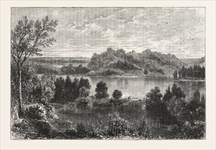 THE VALLEY OF THE MISSISSIPPI, UNITED STATES OF AMERICA, US, USA, 1870s engraving