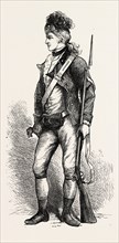 AN AMERICAN RIFLEMAN, UNITED STATES OF AMERICA, US, USA, 1870s engraving