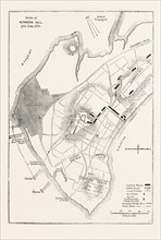 PLAN OF THE BATTLE OF BUNKER'S HILL. (Showing the First and Second Positions of the Troops), UNITED