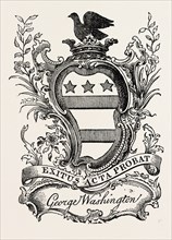 WASHINGTON'S BOOKMARK, UNITED STATES OF AMERICA, US, USA, 1870s engraving