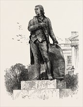 STATUE OF JEFFERSON IN FRONT OF THE WHITE HOUSE, WASHINGTON, UNITED STATES OF AMERICA, US, USA,