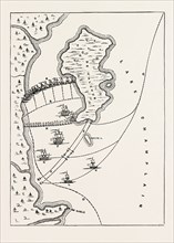 PLAN OF THE DEFEAT OF THE AMERICAN FLEET, UNDER BENEDICT ARNOLD, ON LAKE CHAMPLAIN, OCTOBER 11,