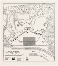 PLAN OF THE POSITION BEFORE SAVANNAH, UNITED STATES OF AMERICA; SIEGE OF SAVANNAH, US, USA, 1870s