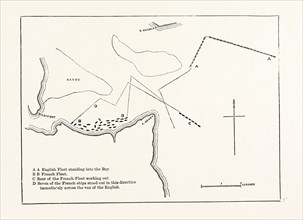 ATTACK ON NEW LONDON, AMERICAN REVOLUTIONARY WAR: PLAN OF THE POSITION OF THE ENGLISH AND FRENCH