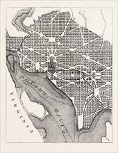 PLAN OF THE CITY OF WASHINGTON, AS ORIGINALLY LAID OUT (From a Plate published in 1793.), UNITED