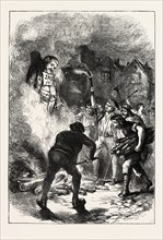 BURNING JOHN JAY'S EFFIGY, US, USA, 1870s engraving