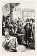 PURITANS BEFORE JAMES I., 1870s engraving