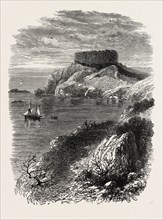 FORT DUMPLING, NEW PLYMOUTH, UNITED STATES OF AMERICA, US, USA, 1870s engraving