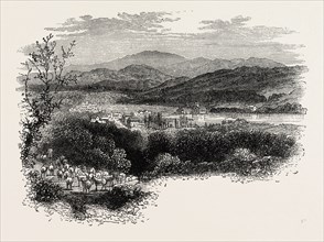 VIEW IN NEW HAMPSHIRE, UNITED STATES OF AMERICA, US, USA, 1870s engraving
