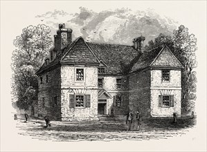 PENN'S HOUSE, PHILADELPHIA, UNITED STATES OF AMERICA, US, USA, 1870s engraving