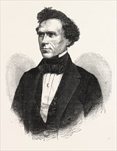 PRESIDENT PIERCE, He was the 14th President of the United States, US, USA, 1870s engraving