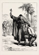 WALKER BEFORE HIS EXECUTION, US, USA, 1870s engraving