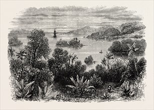 BAY ISLANDS, HONDURAS, 1870s engraving