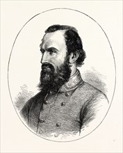 STONEWALL JACKSON, AMERICAN CIVIL WAR, UNITED STATES OF AMERICA, US, USA, 1870s engraving