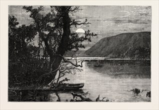 ON THE SHENANDOAH, UNITED STATES OF AMERICA, US, USA, 1870s engraving