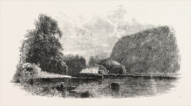 ON THE SHENANDOAH, UNITED STATES OF AMERICA, US, USA, 1870s engraving