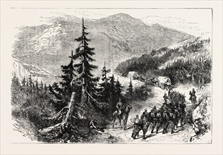 TROOPS CROSSING TO THE SHENANDOAH VALLEY, AMERICAN CIVIL WAR, UNITED STATES OF AMERICA, US, USA,