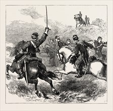 GENERAL SHERIDAN AT CEDAR CREEK, AMERICAN CIVIL WAR, UNITED STATES OF AMERICA, US, USA, 1870s