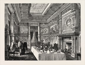 THE PARIS EXHITITION - THE DINING ROOM IN THE PRINCE OF WALES'S PAVILION, FRANCE