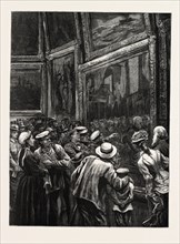 THE PARIS EXHIBITION, A SKETCH IN THE ENGLISH FINE ART COURT, FRANCE