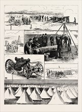 SCOTTISH NATIONAL ARTILLERY CAMP AT BARRY LINKS, FORFARSHIRE, 1. Forty-Pounder Practice Direct Hit,