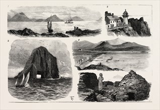 I. The Faraday Entering Ballinskelligs Bay 2. Lower Lighthouse on the Great Skellig 3. The bull