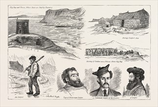 THE SKYE CROFTERS, ENGRAVING 1884, UK, britain, british, europe, united kingdom, great britain,