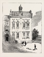 ADDITION TO THE GRAMMAR SCHOOL BEDFORD, ENGRAVING 1884, UK, britain, british, europe, united