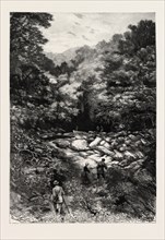 THE GROTTO OF ST. ANDRE  NEAR NICE, FRANCE , ENGRAVING 1882