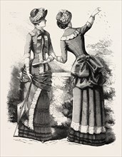 AUTUMN COSTUME Front and Back, FASHION, ENGRAVING 1882