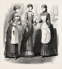 FRENCH HOUSE DRESSES, FASHION, ENGRAVING 1882