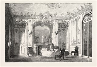 FRENCH DINING ROOM IN LOUIS XV. STYLE.,  ENGRAVING 1882