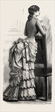 YOUNG LADY'S DEMI-TOILETTE Back,  FASHION, ENGRAVING 1882