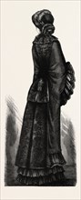 LONG  WINTER MANTLE,  FASHION, ENGRAVING 1882