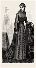 EMBROIDERED MORNING ROBE,  FASHION, ENGRAVING 1882