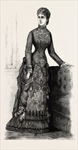 AFTERNOON HOUSE DRESS,  FASHION, ENGRAVING 1882