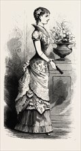 EVENING DRESS,  FASHION, ENGRAVING 1882