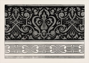 BORDER FOR SATIN-STITCH OR ONLAID EMBROIDERY, ENGRAVING 1882