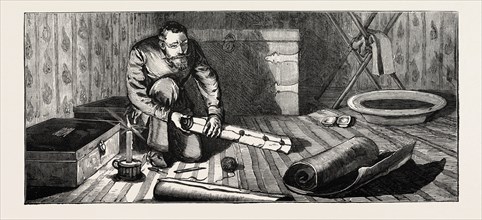 MAJOR CAVAGNARI SEALING THE TREATY OF PEACE AT GANDAMAK, MAY 26TH, 1879