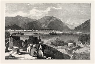 THE CITY OF CABUL  FROM THE NORTH-EAST, AFGHANISTAN, ENGRAVING 1879